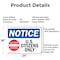 Signmission U.S. Citizens Only OSHA Notice Sign, Aluminum, 24in W x 18in L, 2PK OS-2PACK-NS-A-1824-L-16772 - alternate 4